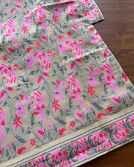 T102 Banaras cotton kurta set (Top-Dupatta)