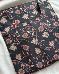 T004 Black silk kurta