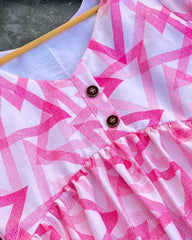 T002 Abstract Peplum top