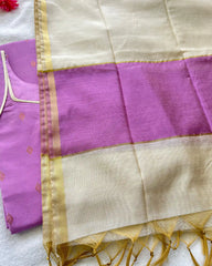T007 Lavender Butter silk kurta set
