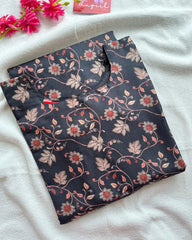 T004 Black silk kurta