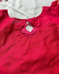T024 Rani pink banarasi cotton kurta set