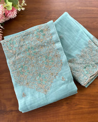 T112 Crushed Crepe Silk Unstitched Suits