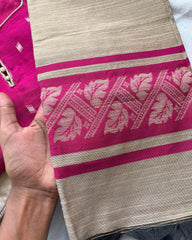 T018 Pink Slub Silk Kurta Set