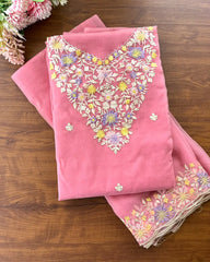 T113 Crushed Organza Unstitched Suits