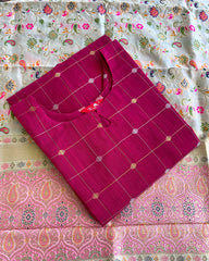 T127 Pink Mix n Match Kurta set (Top-Dupatta)