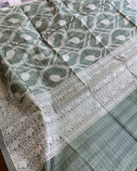 T119 Green - Kota Banaras Kurta set (Top-Dupatta)