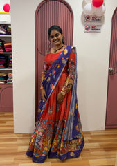 T532 Red Kalamkari - TOP & SKIRT
