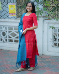 T384 Bindhu - Handloom Kurta Set