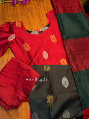 T496 Nandhini (Red) - Kurta Set