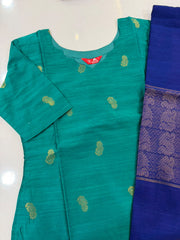 T536 Shivani (Peacock) - Kurta Set (Top - Dupatta)