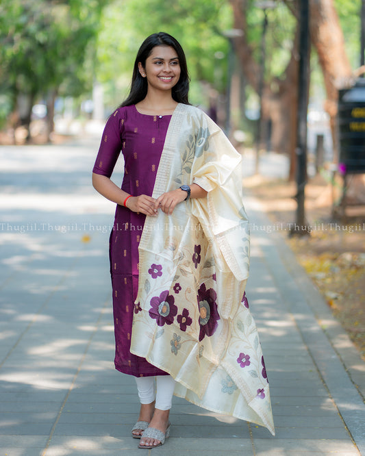T389 Elakya - Kurta Set (Top - Dupatta)