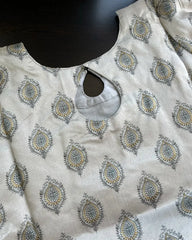 T135 Light grey Silk Kurta