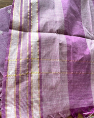 T058 Lavender Pink Handloom Cotton Kurta Set
