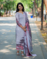 T388 Dhanya - Kurta Set (Top-Dupatta)