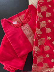 AS064 Soft Silk Kurta Set (Top Dupatta)