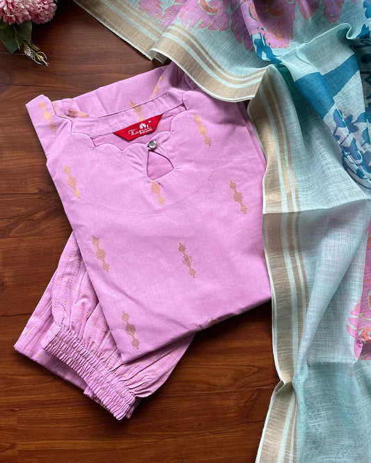 T264 Ready To Dispatch - Rose Mist Kurta Set