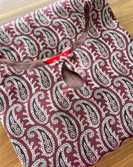 T065 Maroon Ethnic Mango Silk Kurta