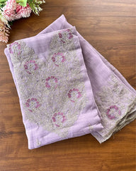 T114 Crushed Crepe Silk Unstitched Suits