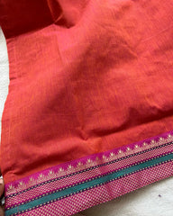 T056 Orange Pink South Cotton Kurta Set