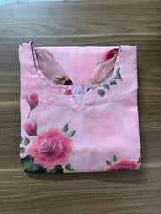 AS153 Floral Organza Kurta