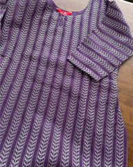 T144 Purple Handloom Cotton Kurta Set