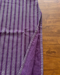 T144 Purple Handloom Cotton Kurta Set