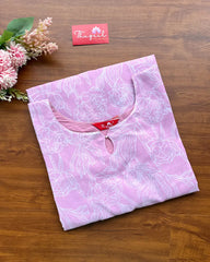 T161 Gulabi Pink Soft Cotton Kurta