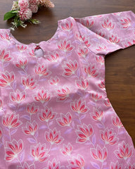 T103 Rose mist Silk Kurta