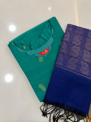 T536 Shivani (Peacock) - Kurta Set (Top - Dupatta)