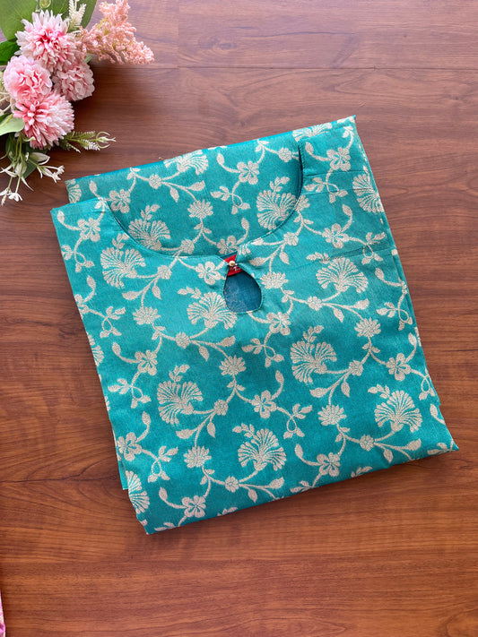 T091 Sea green Tissue Silk Kurta