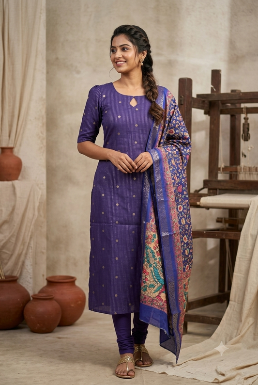 T473 Yamuna - Kurta Set (Top-Dupatta)