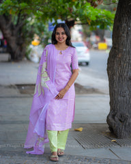 T340 Ziya Lavender Kurta Set