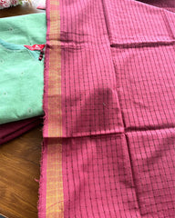 T201 Sage Green Handloom Cotton Kurta Set