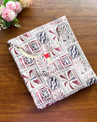 T192 Cream Abstract Pure Cotton Kurta