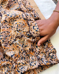T046 Sandal Kalamkari Cotton Kurta Set