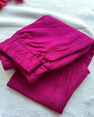 T056 Orange Pink South Cotton Kurta Set