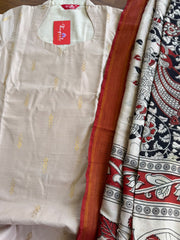 T548 Vedha (Beige) - Kurta Set (Top-Dupatta)