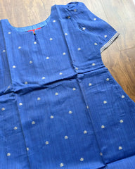 AS123 Blue Meadow Kurta Set (Top - Dupatta)
