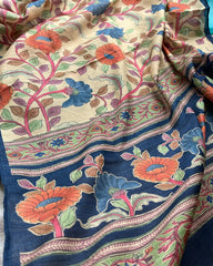 T086 Luxe - Majestic Blue Raw Silk Kurta Set