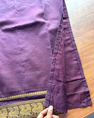 T182 Maroon Chettinad Cotton Kurta Set (Top-Dupatta)