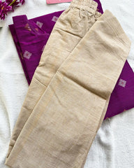 T071 Premium Purple Raw Silk Kurta Set