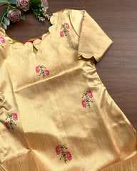 T223 Yellow Pichwai Kurta
