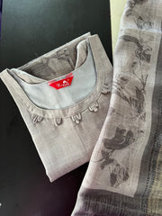 AS085 Tissue Silk Kurta Set (Top Dupatta)