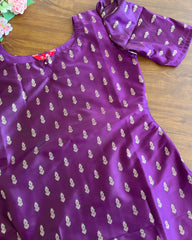 T121 Purple Soft Silk Kurta Set