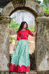 T500 Indhu (Blue) - Top & Skirt / Maxi
