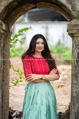 T500 Indhu (Blue) - Top & Skirt / Maxi