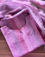 T062 LUXE - Munga Zari Silk Kurta Set (Top-Dupatta)