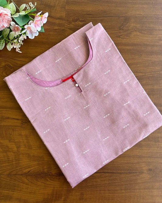 T165 Dusty Pink Butter Silk Kurta