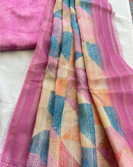 T034 Purple Pink Chanderi Silk Kurta Set